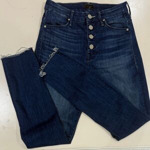 MOTHER High Rise Dark Indigo Jeans